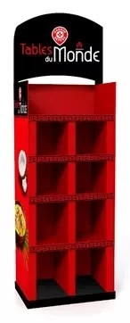 Durable Corrugated Cardboard Floor Display Stand high quality