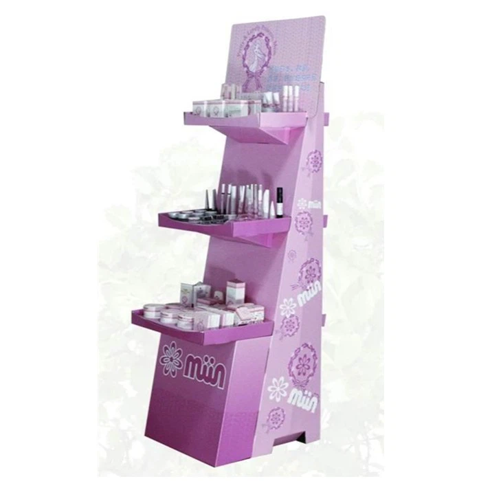 Cardboard Corrugated Makeup Display Stands