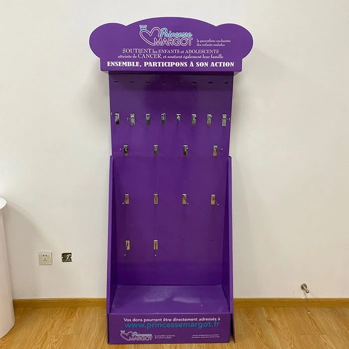 Display Stand With Metal Hooks